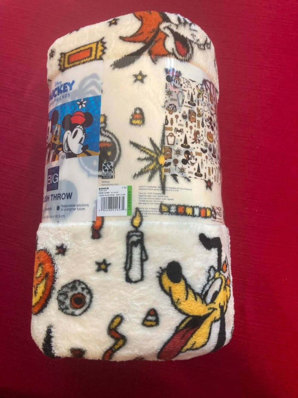 BNIP Disney MICKEY HALLOWEEN Fall 5x6 ft Oversized THROW BLANKET The Big One - Picture 11 of 12